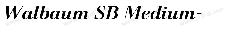 Walbaum SB Medium字体转换